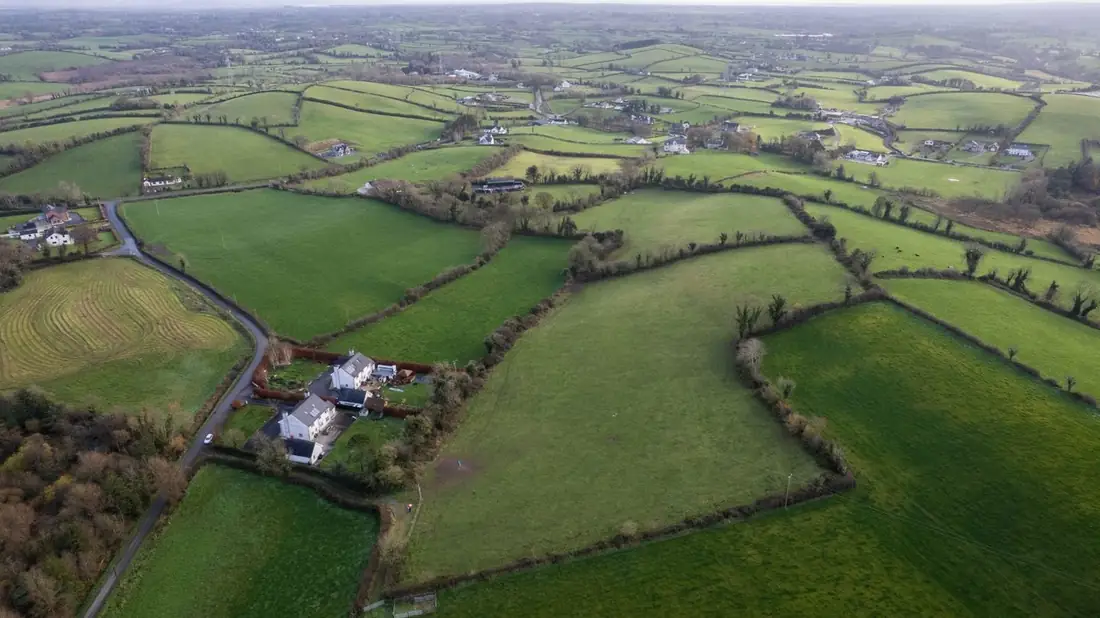 Drumlin farmland in County Monaghan